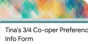 Co-oping signup form